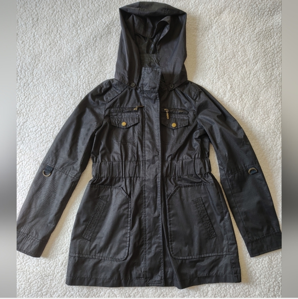 ☀️5/$25☀️ Yoki Girls Medium (Size 8-10) Black Anorak Outerwear Jacket